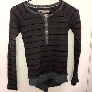 Long sleeve striped element Henley